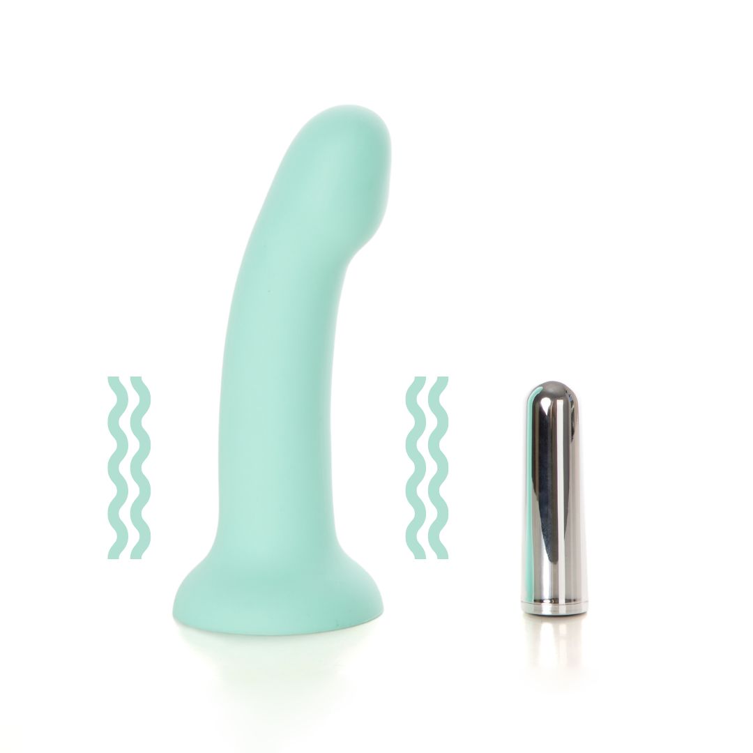 Viva Mint Soft Silicone Dildo Vibrator 