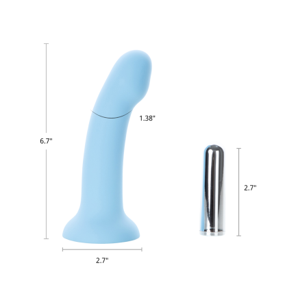 3 in 1 Viva Blue Vibrating Strap On Dildo