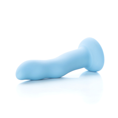 Velvet Touch Strap On Dual Density Blue Dildo