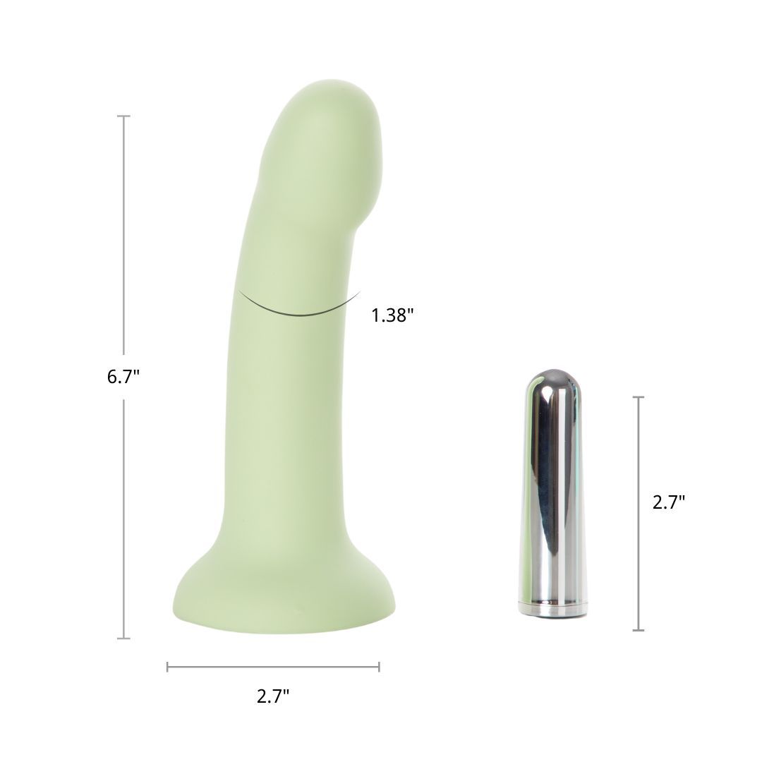Viva Vibrating Strap Ons Green Dildo