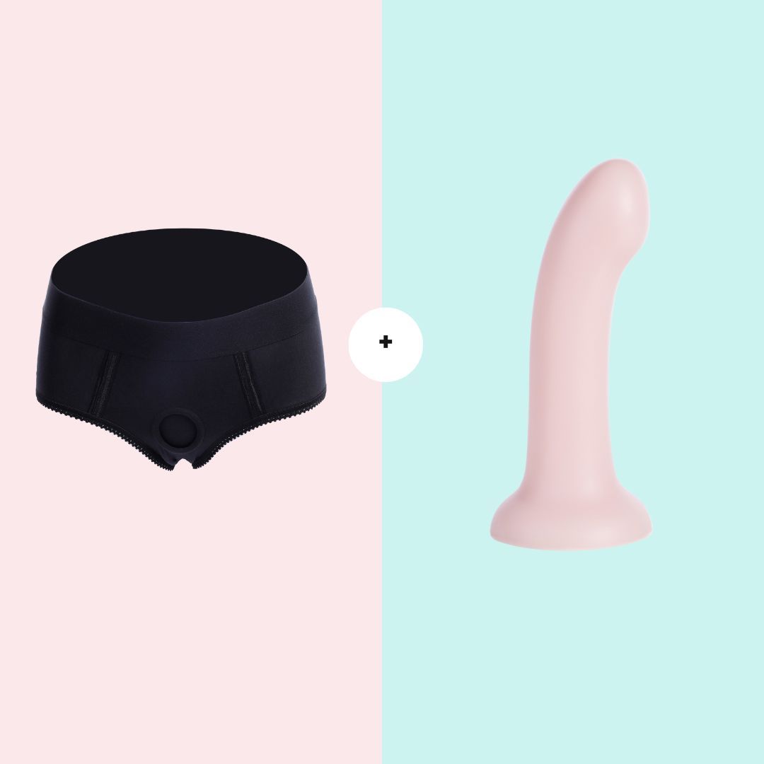 Crassie Kit | Harness Strap On Pink Dildo