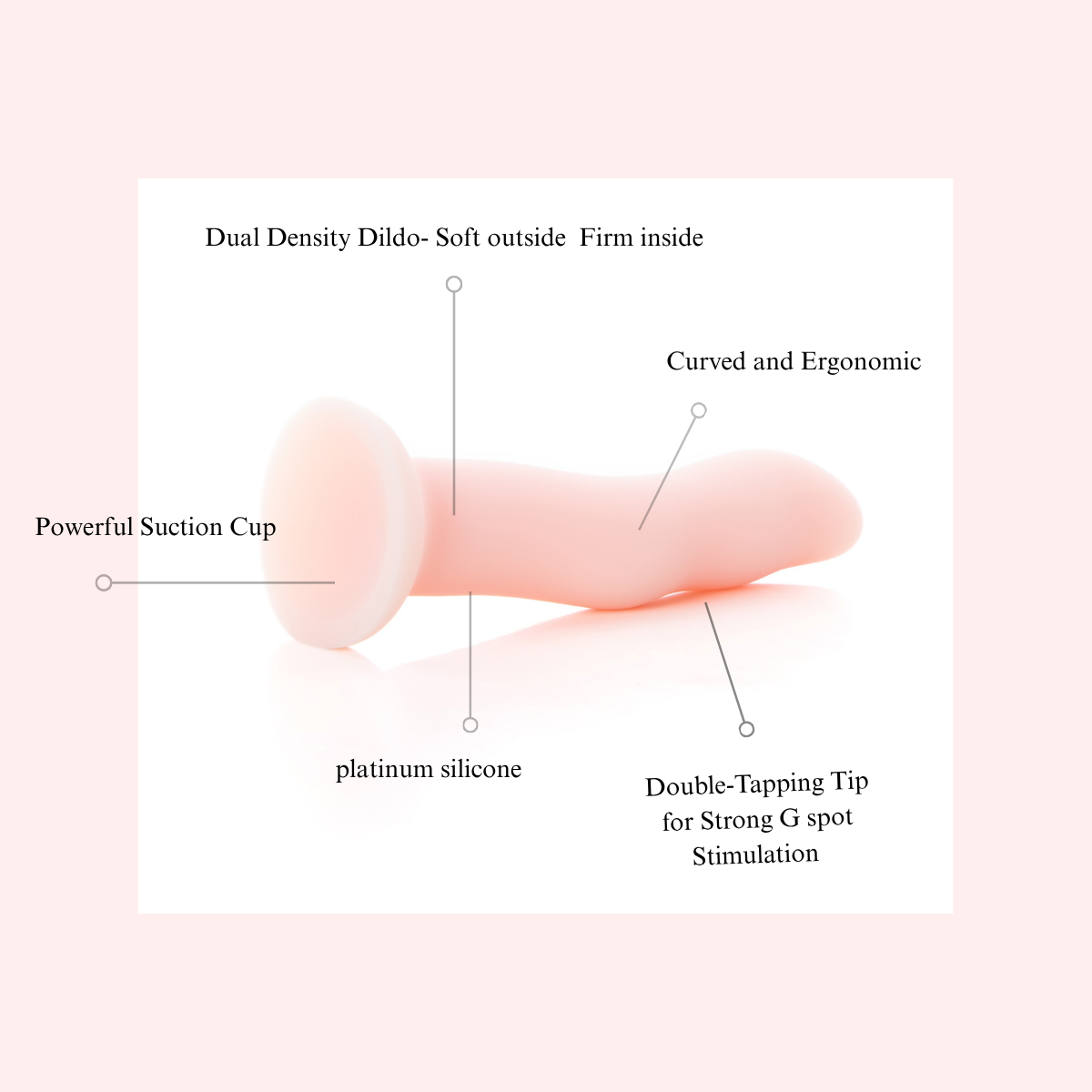 Dual Density Dildo Strap On Real Feel Velvet Touch Pink