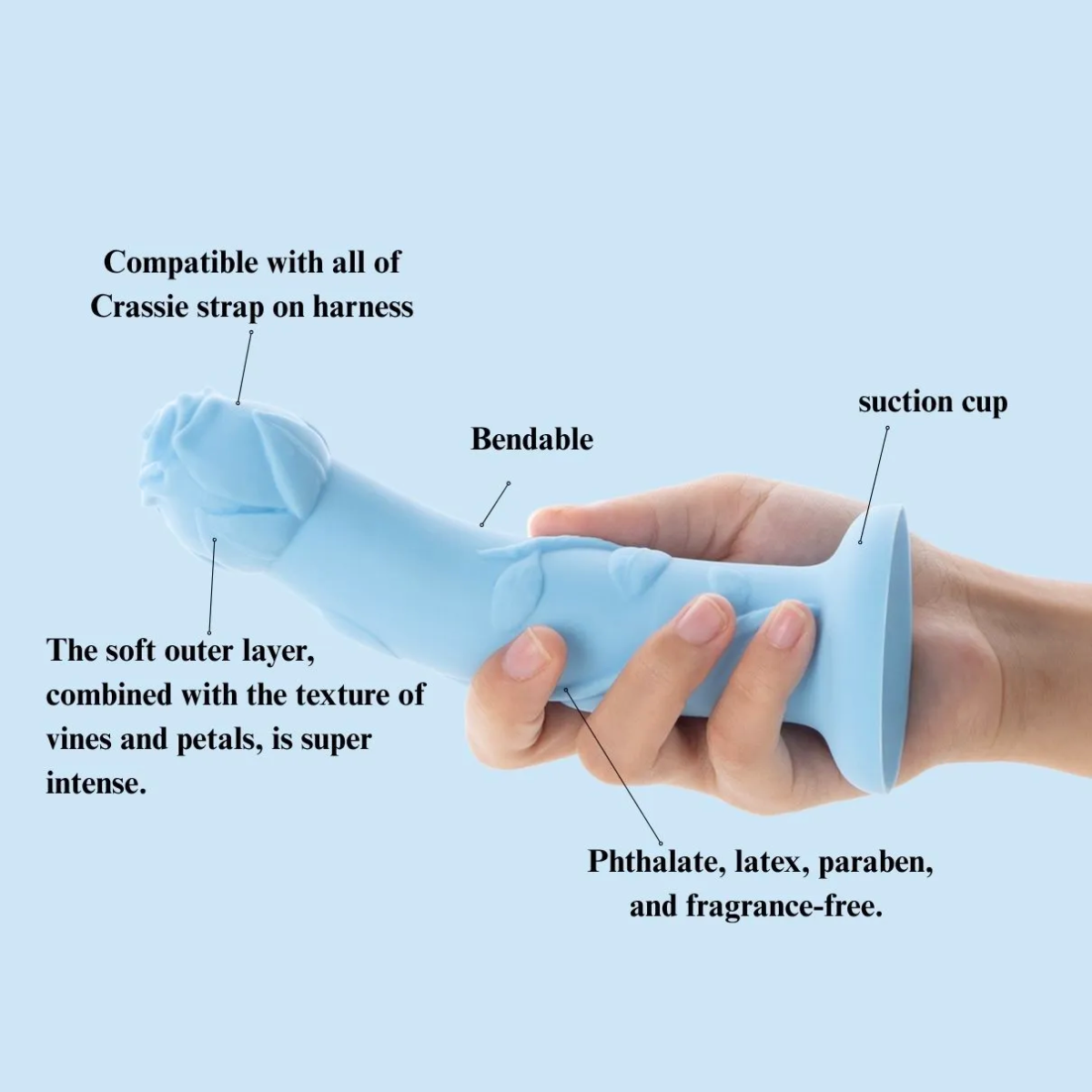 Rose Flex Bendable Strap On 