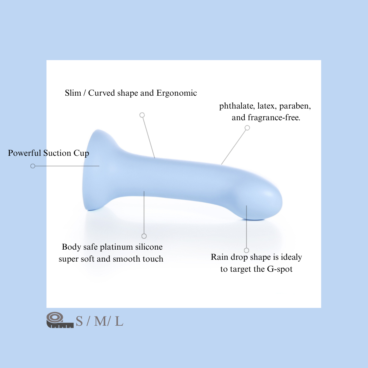 6 Inch Curved Dildo Blue Strap-ons Sex Toys
