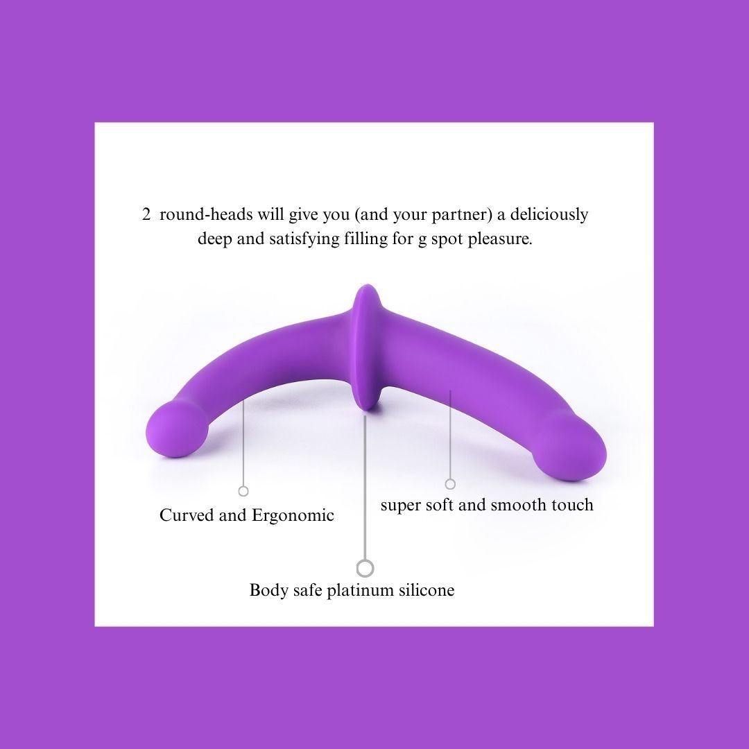 Double Ended Dildo Dualviolet Strapless Strap ons Play