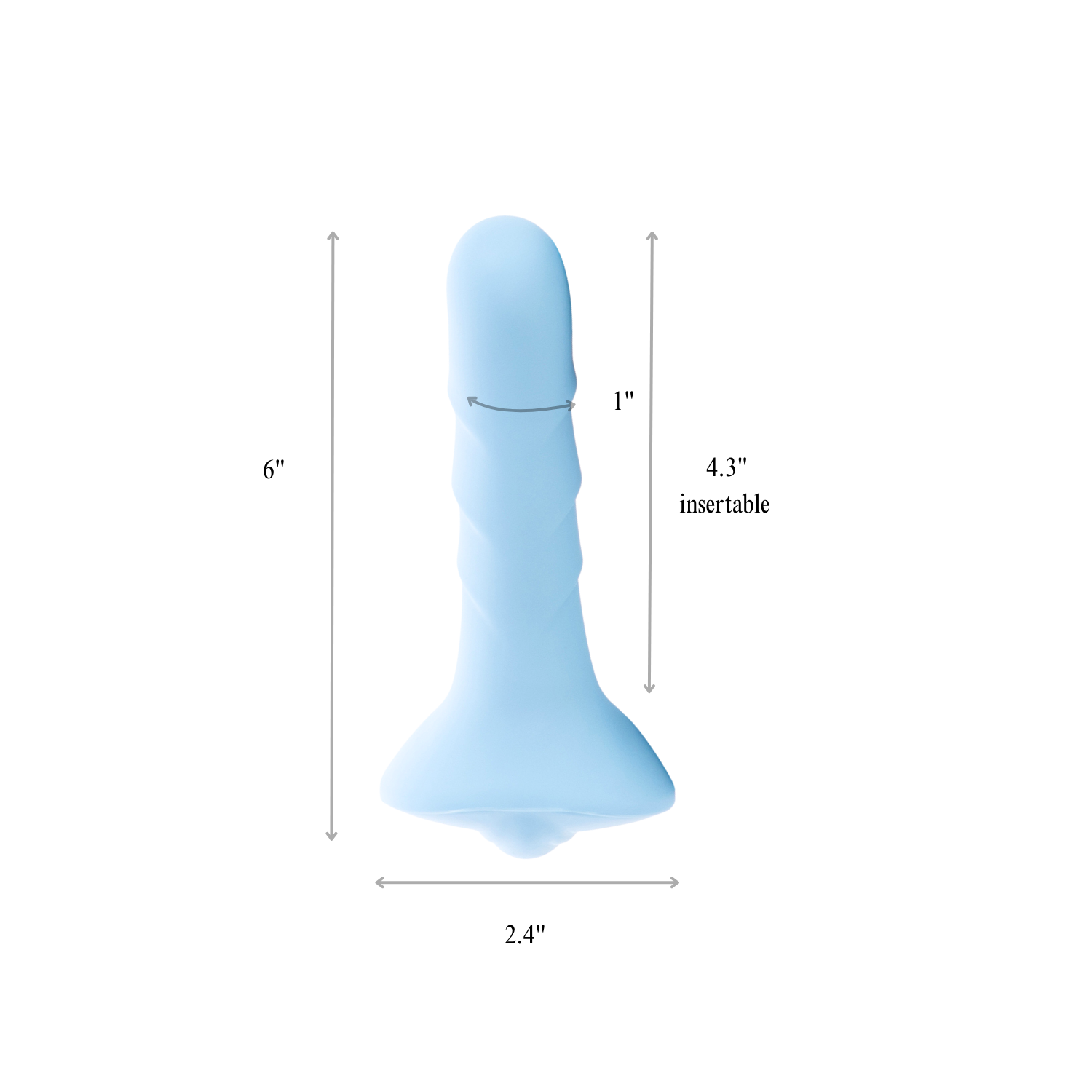 LustHer Grinder Sex Toy Blue Strap On Dildo