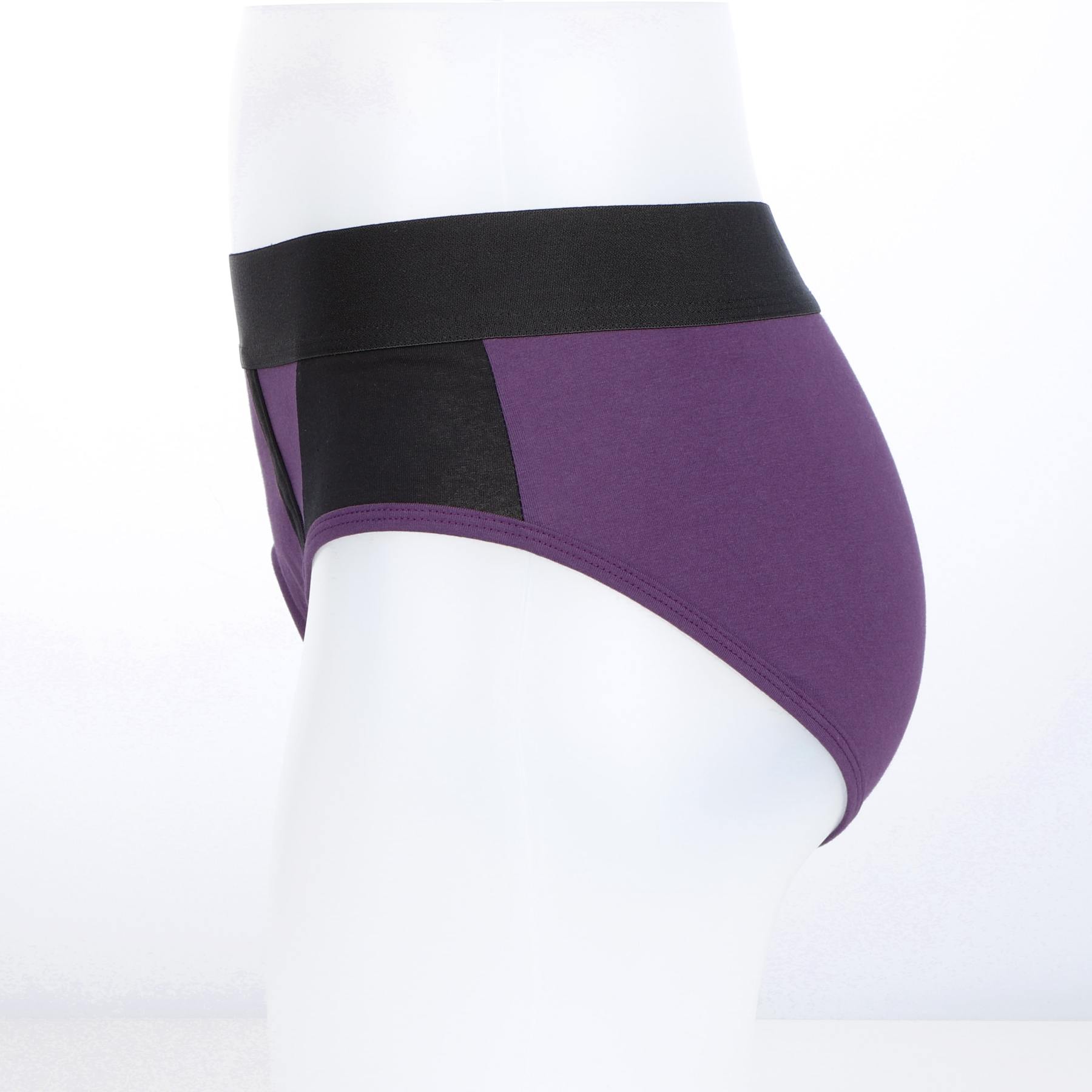 Purple Brief Dildo Harness 