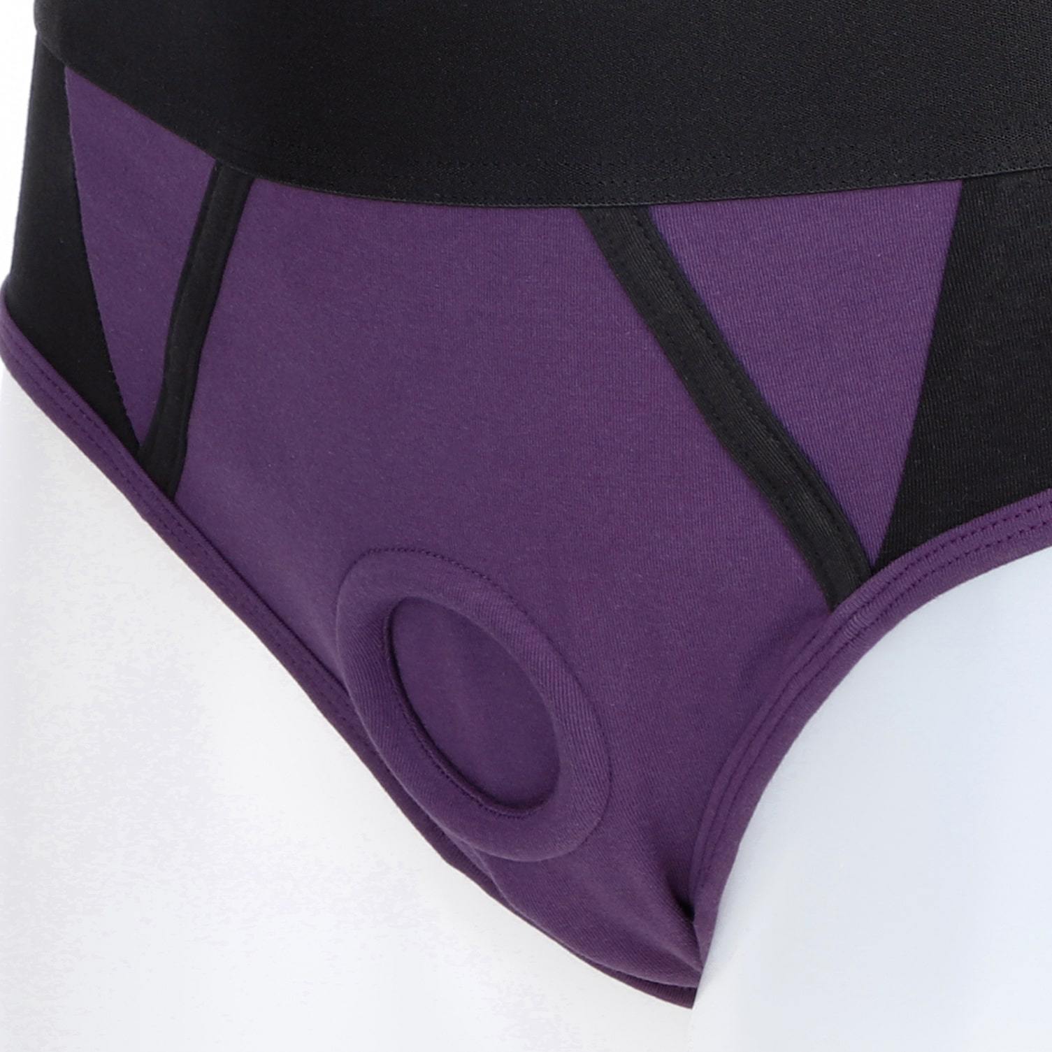 Purple Brief Dildo Harness 