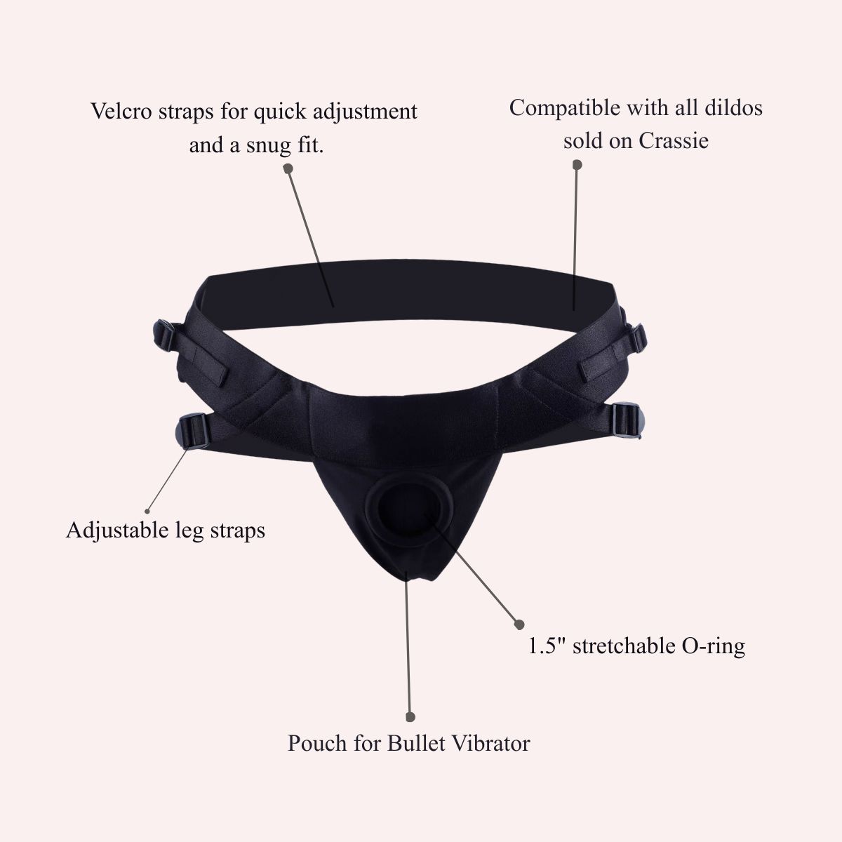 Flexible Dildo With Grinding Base + Joque Harness