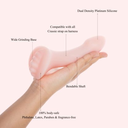 Flex Pink Dual Density Dildo With Grinding Base