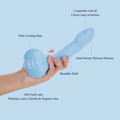 Bendable Dual Density Dildo With Grinding Base