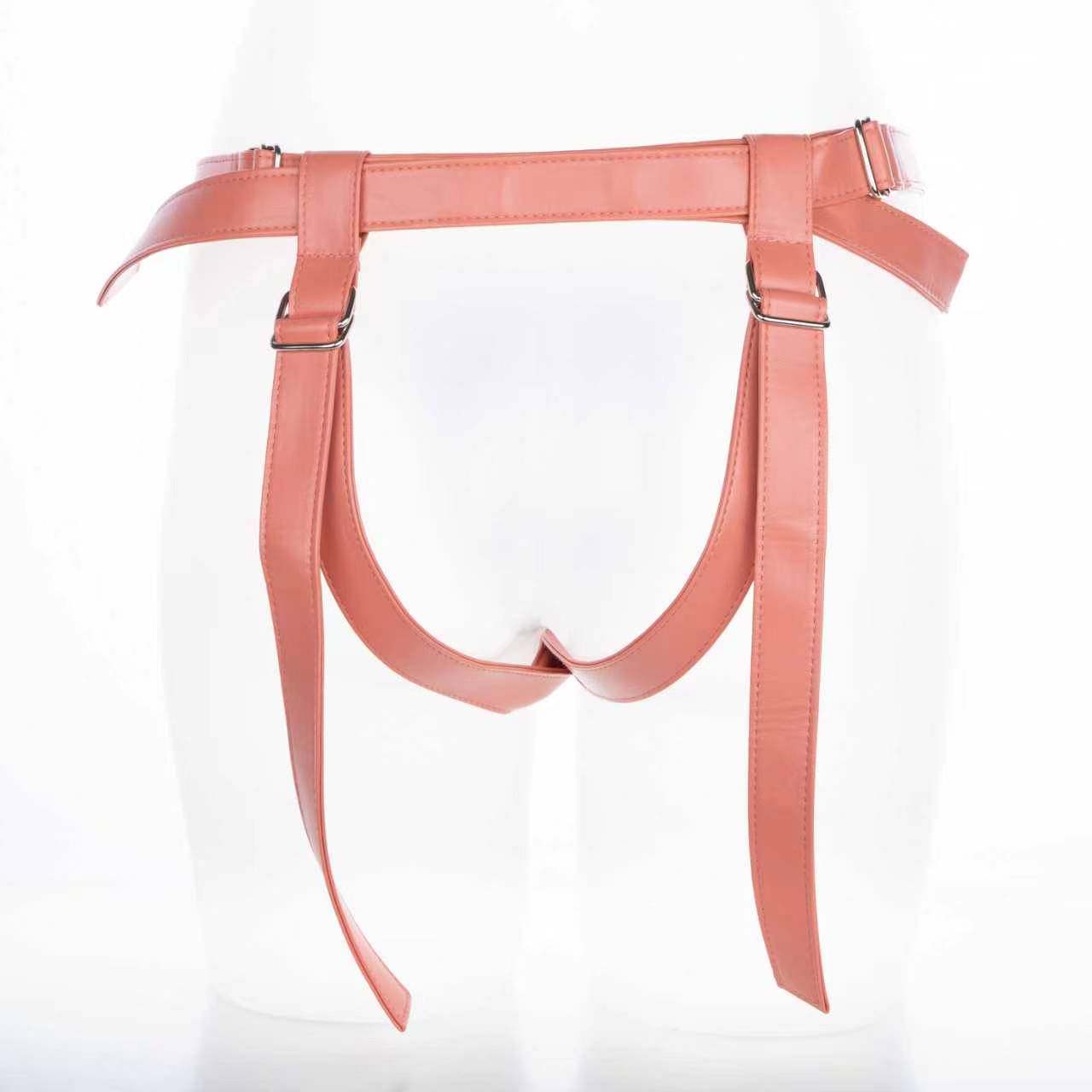 Variety Lesbian Strap On Pink leather dildo harness