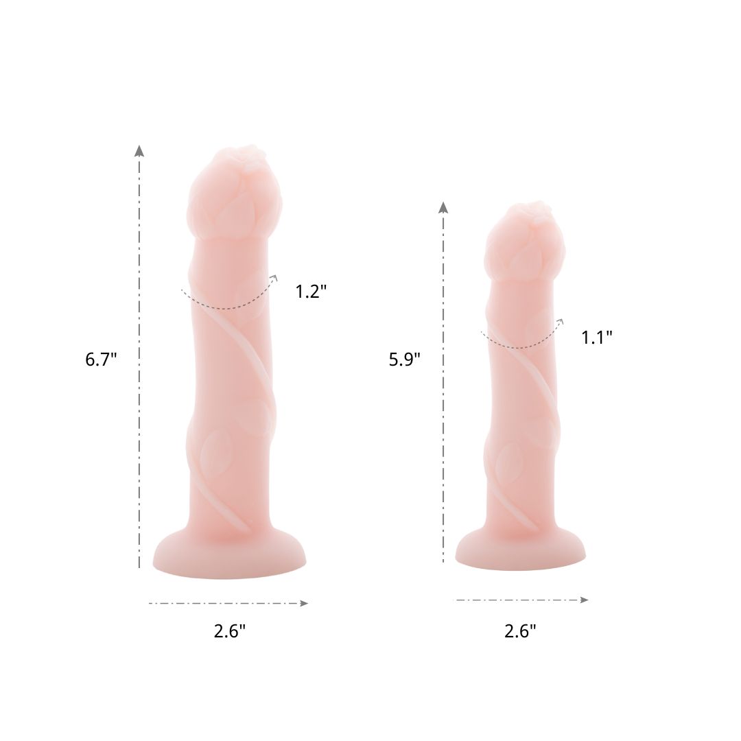 Rose Bendable Dildo Non-Realistic Strap On