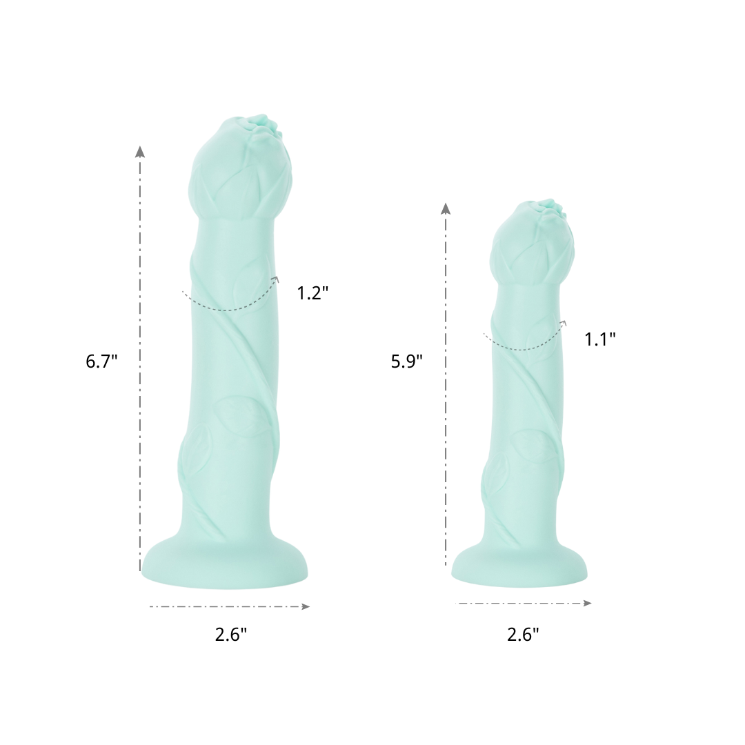 Flexible Dildo​ Dual Density Strap On Rose Cyan