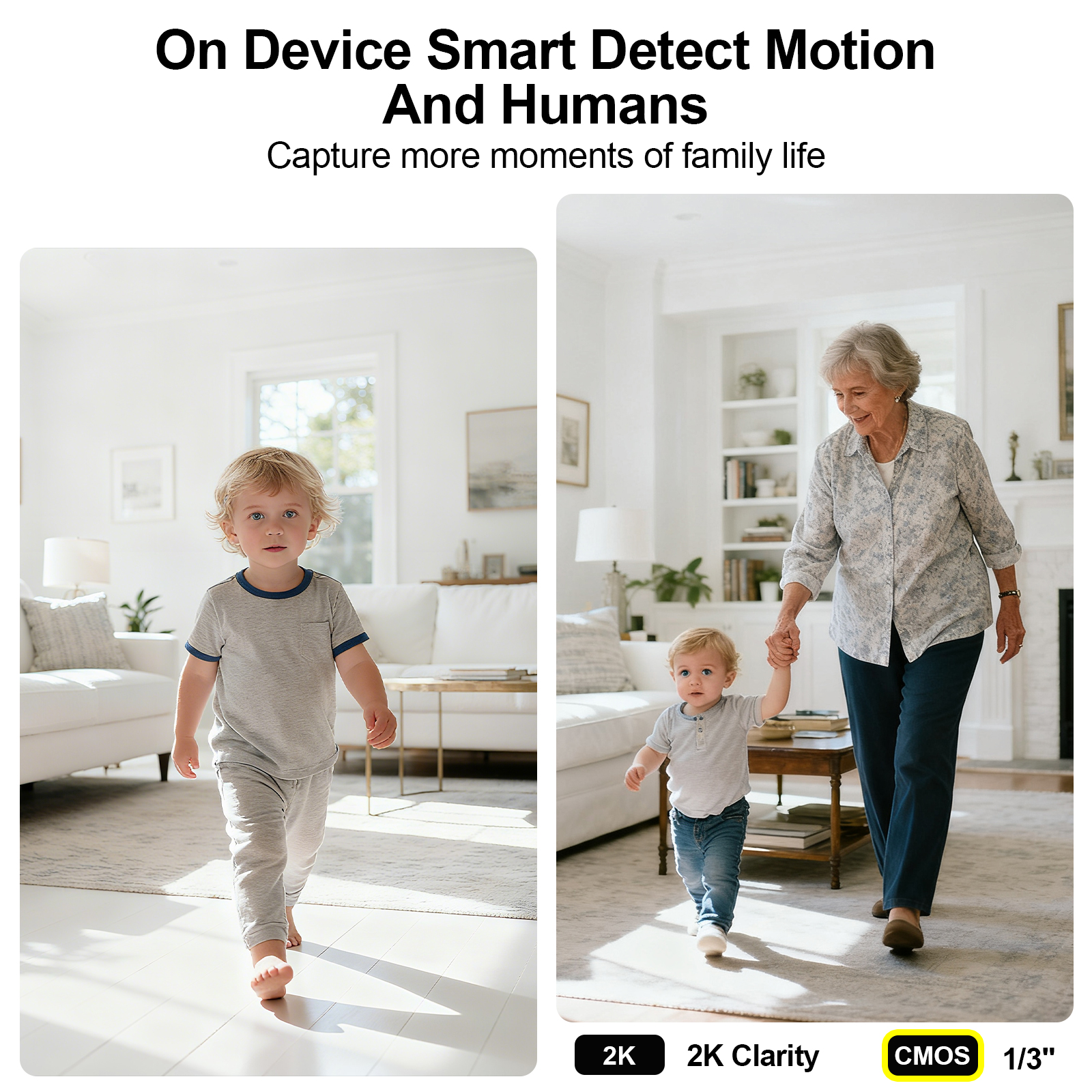 ARCCTV 2K WiFi Baby Monitor Camera HD Two Way Talk IR Night Vision Security PTZ Camera 360° View Auto Tracking