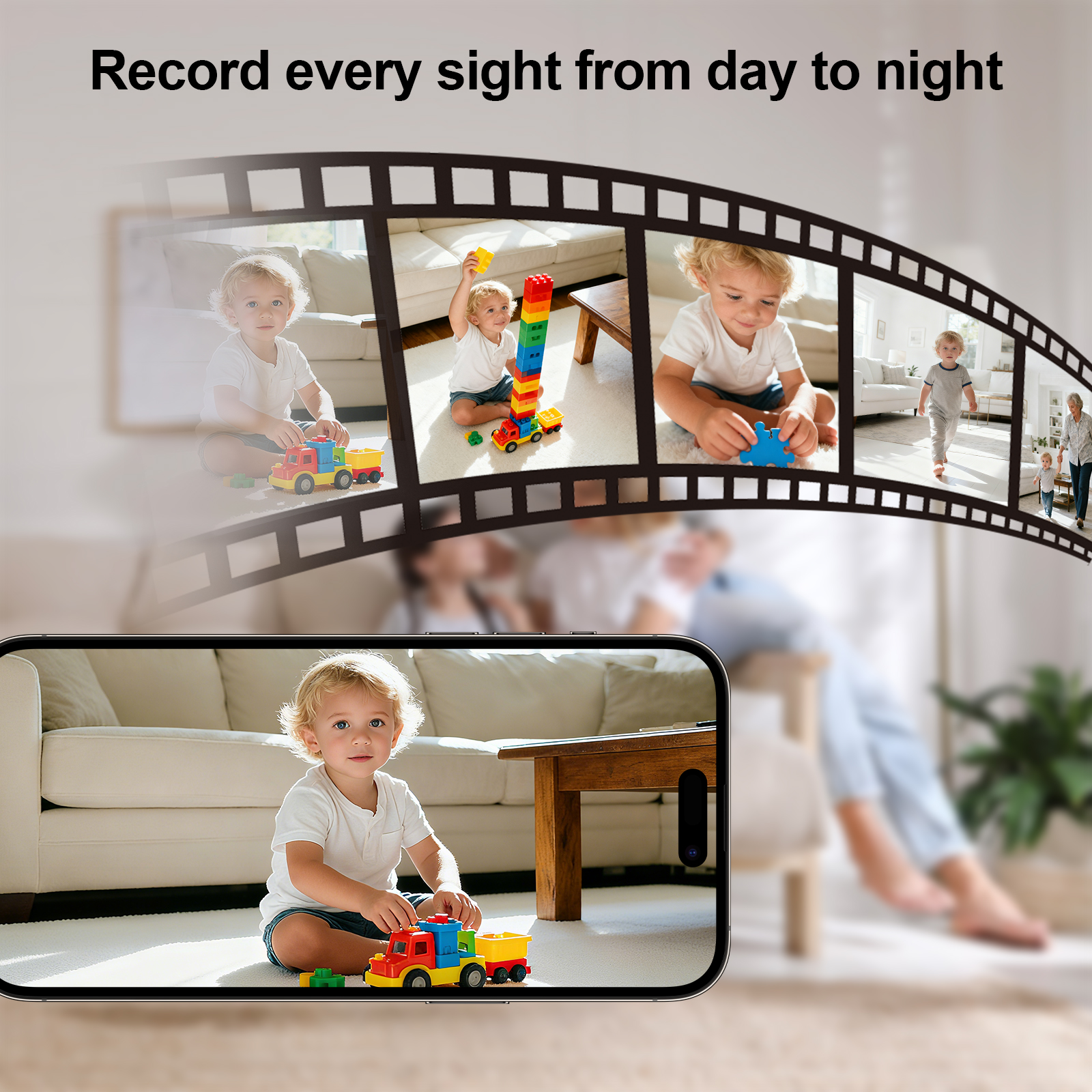 ARCCTV 2K WiFi Baby Monitor Camera HD Two Way Talk IR Night Vision Security PTZ Camera 360° View Auto Tracking