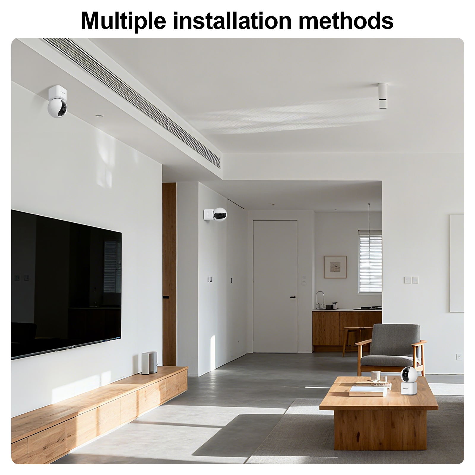 ARCCTV 2K WiFi Baby Monitor Camera HD Two Way Talk IR Night Vision Security PTZ Camera 360° View Auto Tracking
