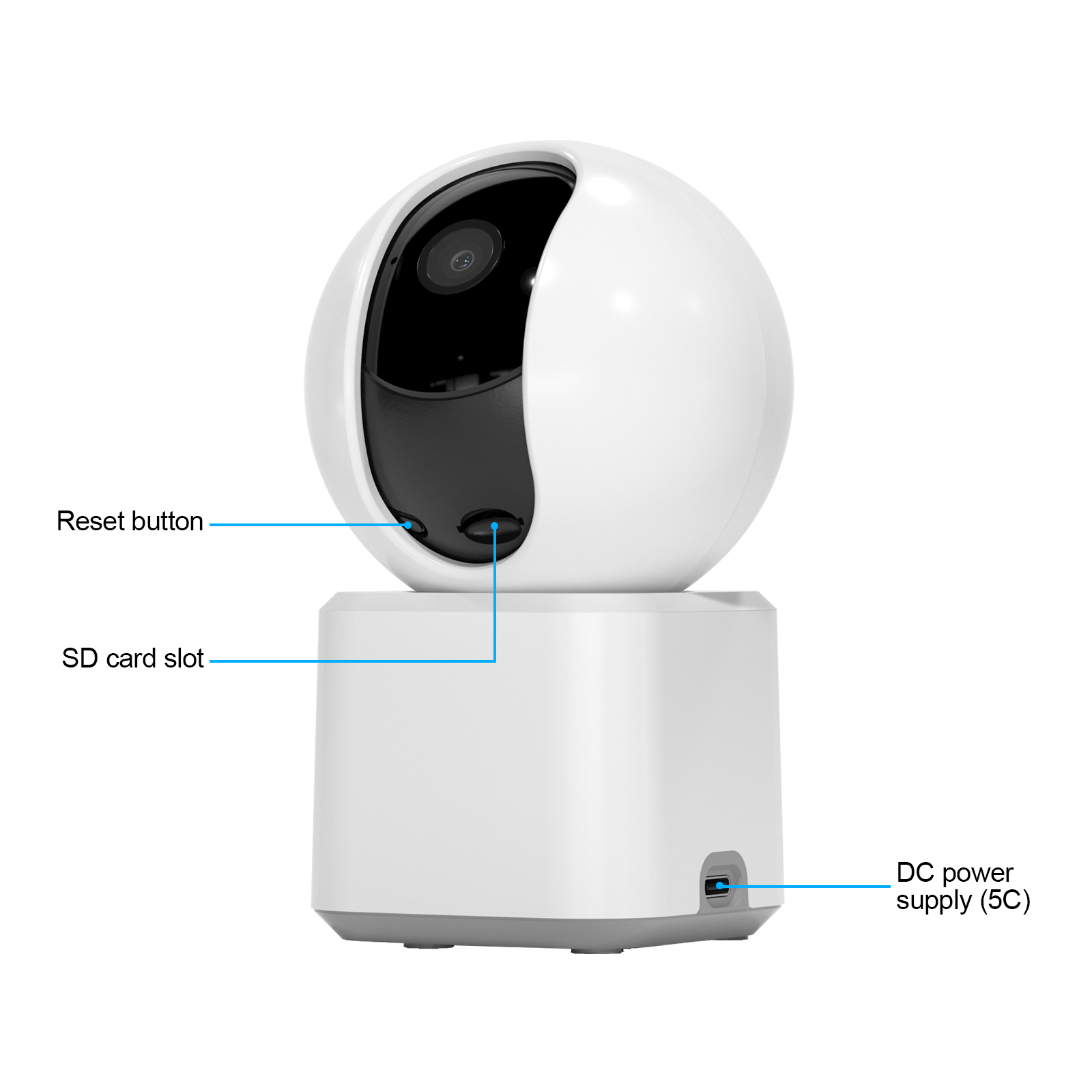 ARCCTV 2K WiFi Baby Monitor Camera HD Two Way Talk IR Night Vision Security PTZ Camera 360° View Auto Tracking