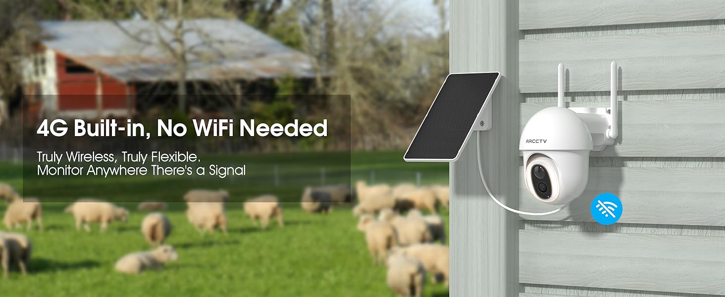 4G solar wireless security camera