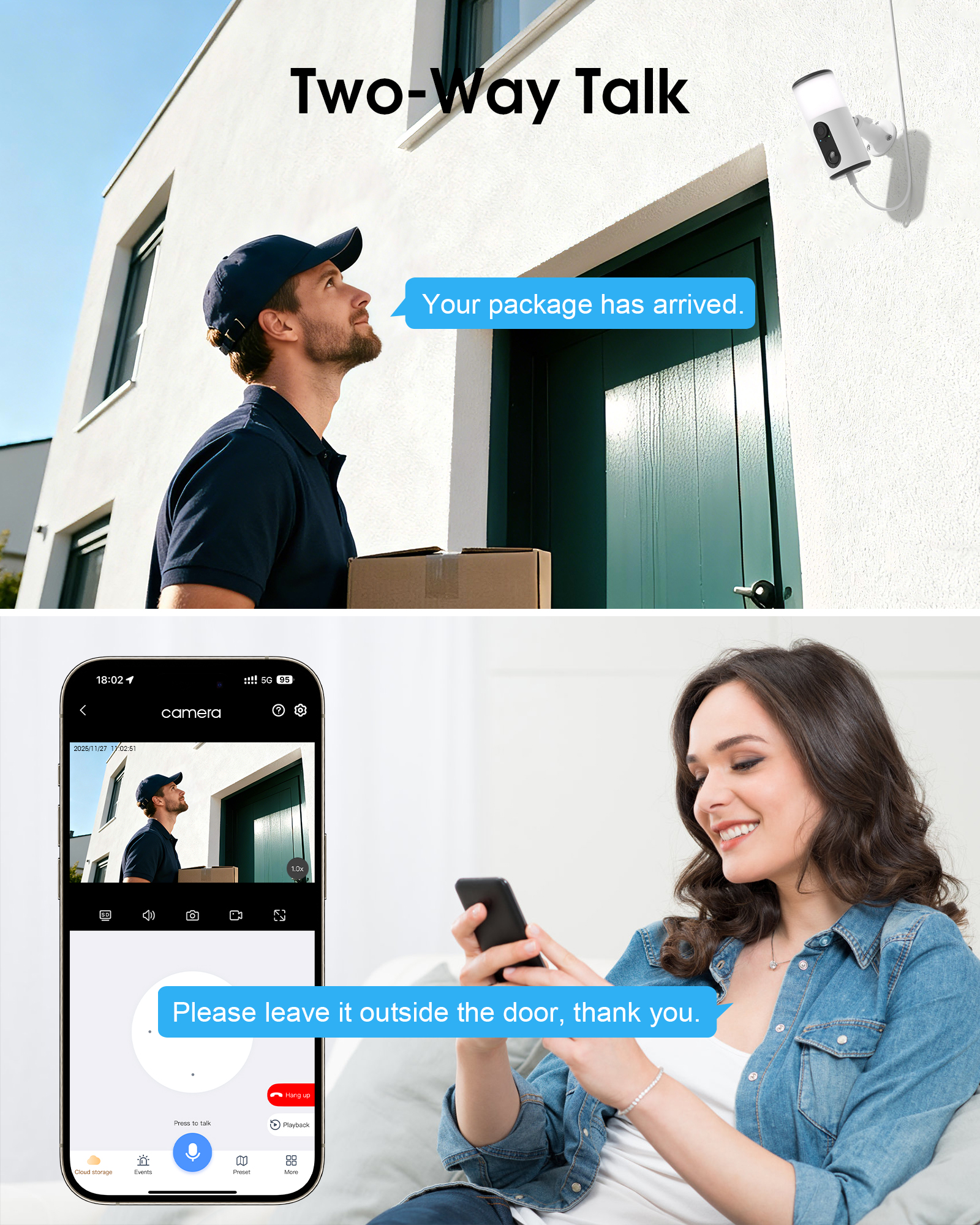 ARCCTV Floodlight Camera with Solar Panel