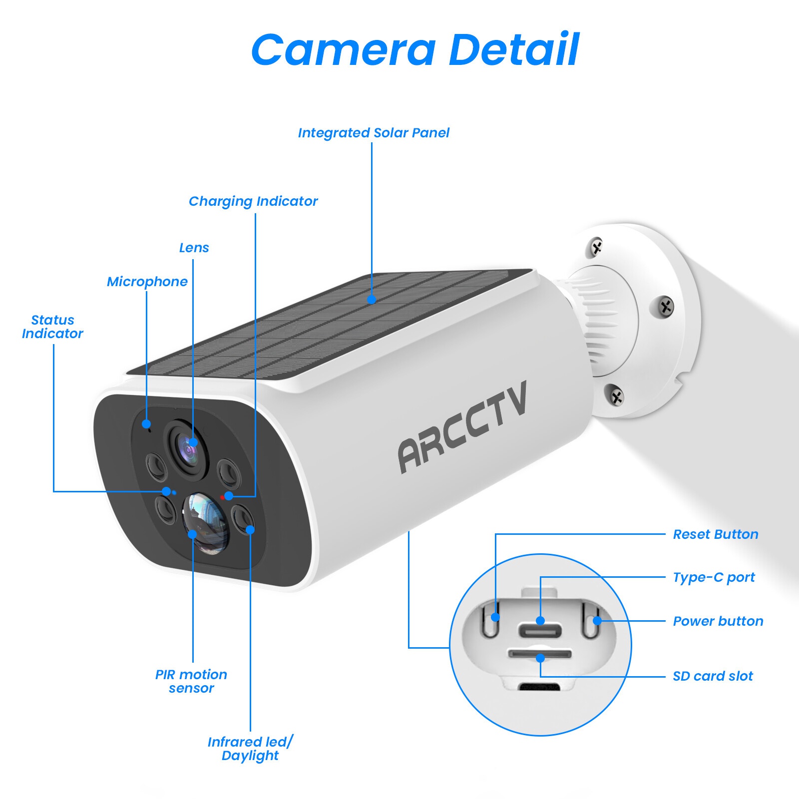 ARCCTV C3 Pro 2K 4MP Integrated Solar Battery Camera