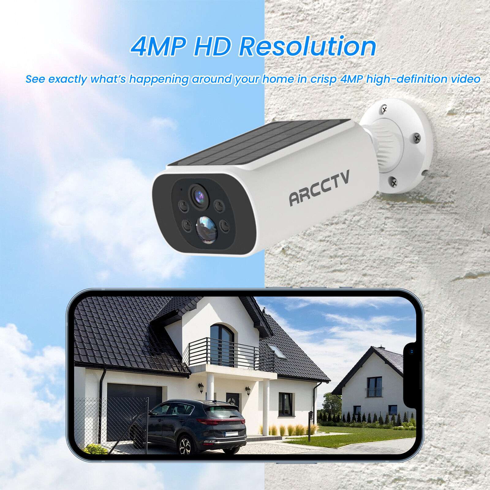 ARCCTV C3 Pro 2K 4MP Integrated Solar Battery Camera