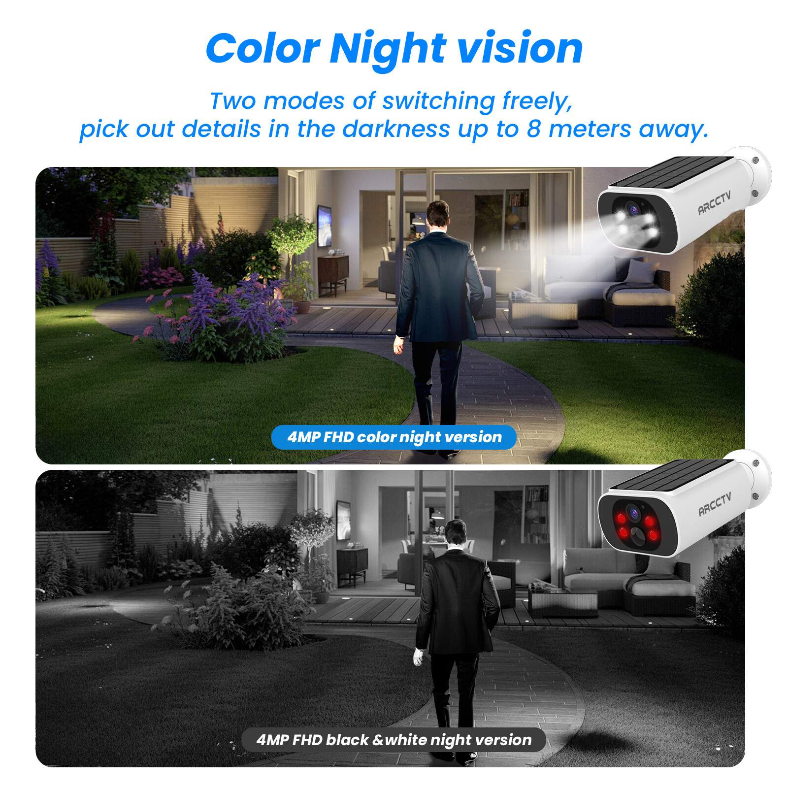 ARCCTV C3 Pro 2K 4MP Integrated Solar Battery Camera