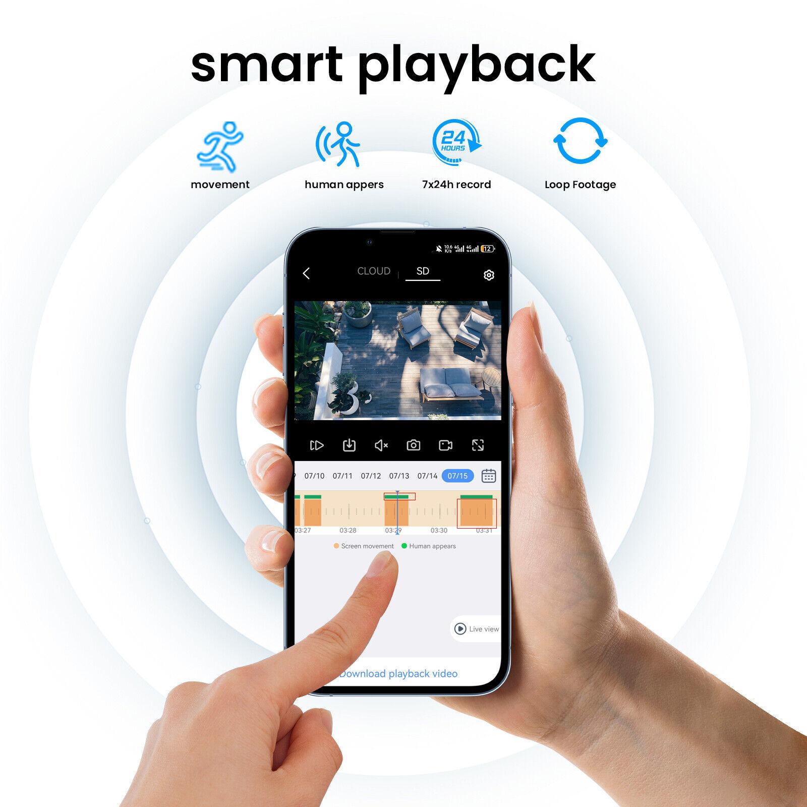 ARCCTV P2 Pro 2K 3MP WiFi PTZ Camera with 360° View