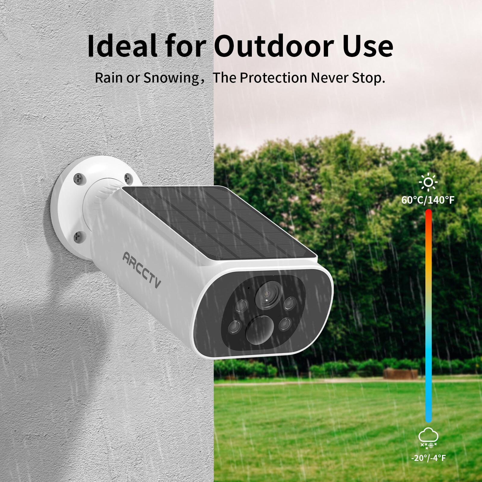 ARCCTV Pro 2K 4MP C3 Wifi Solar Battery Camera Kit CCTV System with 64GB SD Card