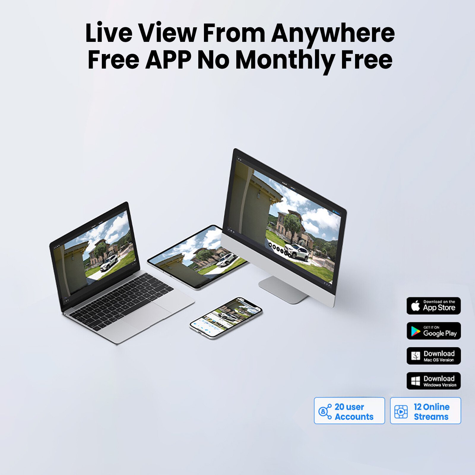 ARCCTV P2 Pro 2K 3MP WiFi PTZ Camera with 360° View