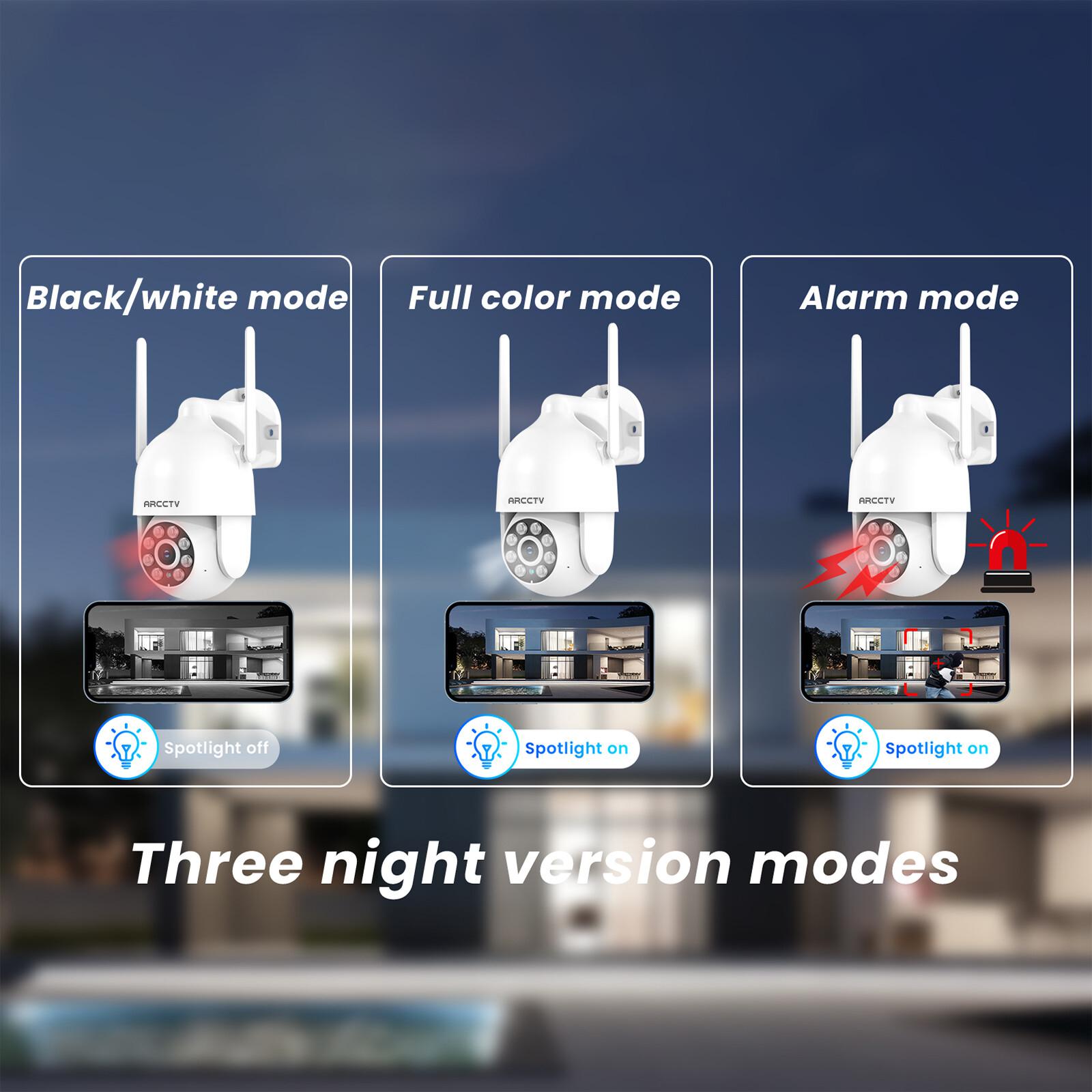 ARCCTV P2 Pro 2K 3MP WiFi PTZ Camera with 360° View