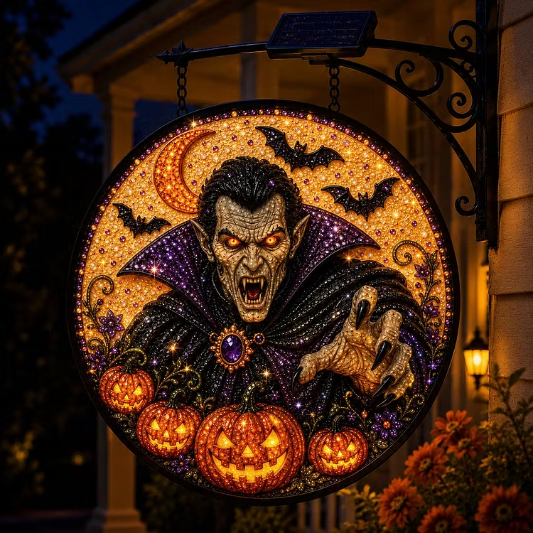 🎃 Solar Halloween LED Hanging Sign Light 👻