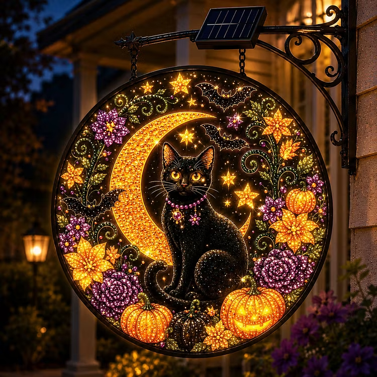 🎃 Solar Halloween LED Hanging Sign Light 👻