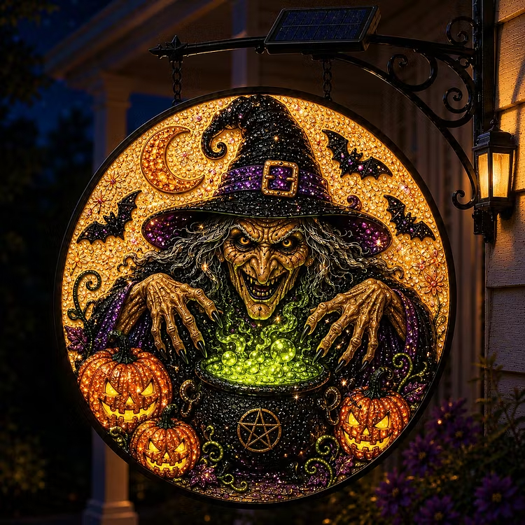 🎃 Solar Halloween LED Hanging Sign Light 👻