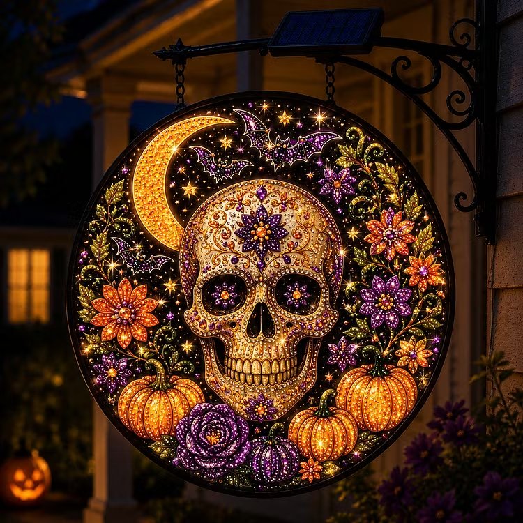 🎃 Solar Halloween LED Hanging Sign Light 👻