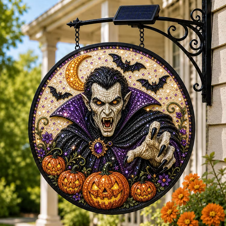 🎃 Solar Halloween LED Hanging Sign Light 👻