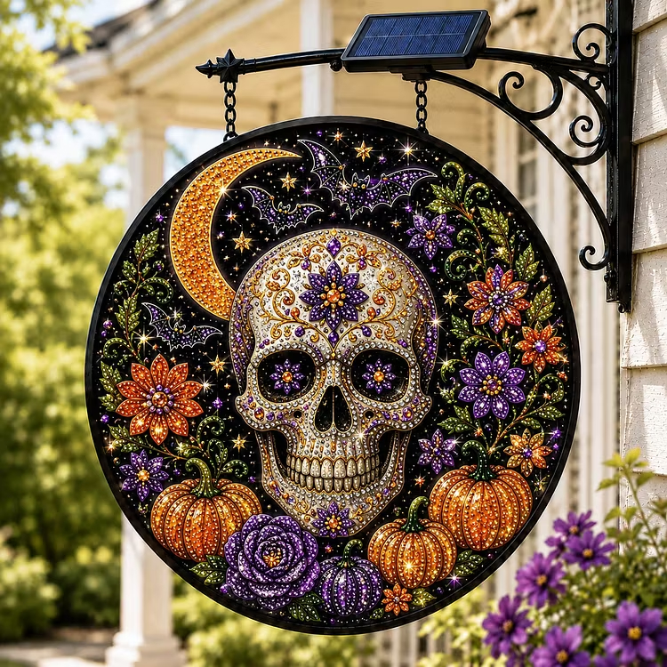 🎃 Solar Halloween LED Hanging Sign Light 👻