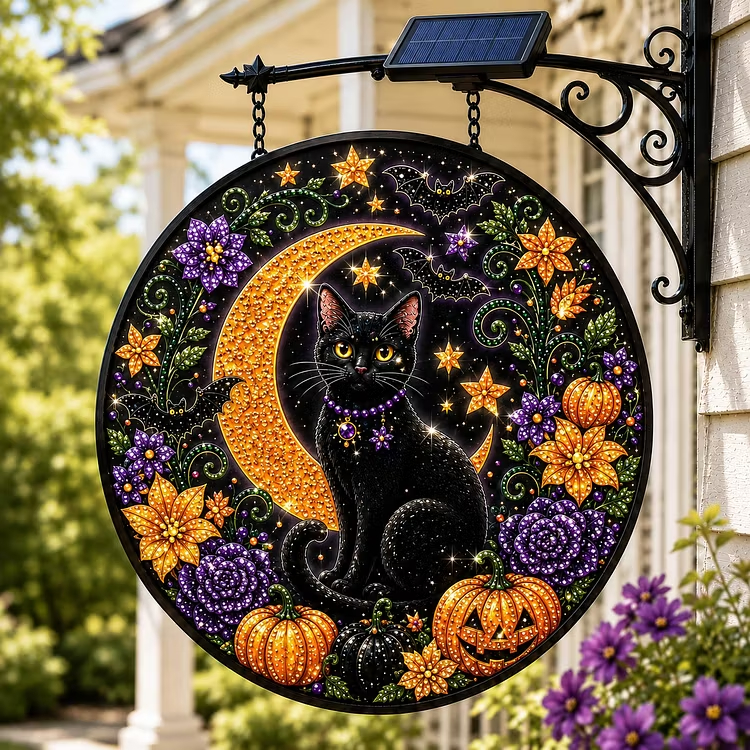 🎃 Solar Halloween LED Hanging Sign Light 👻