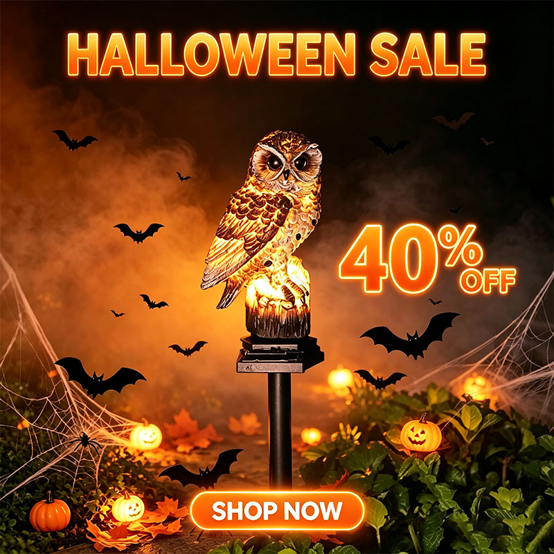 🔥Hot Sale🔥Waterproof Solar Owl Light – LED Pathway Light for Lawn, Garden & Outdoor Decor