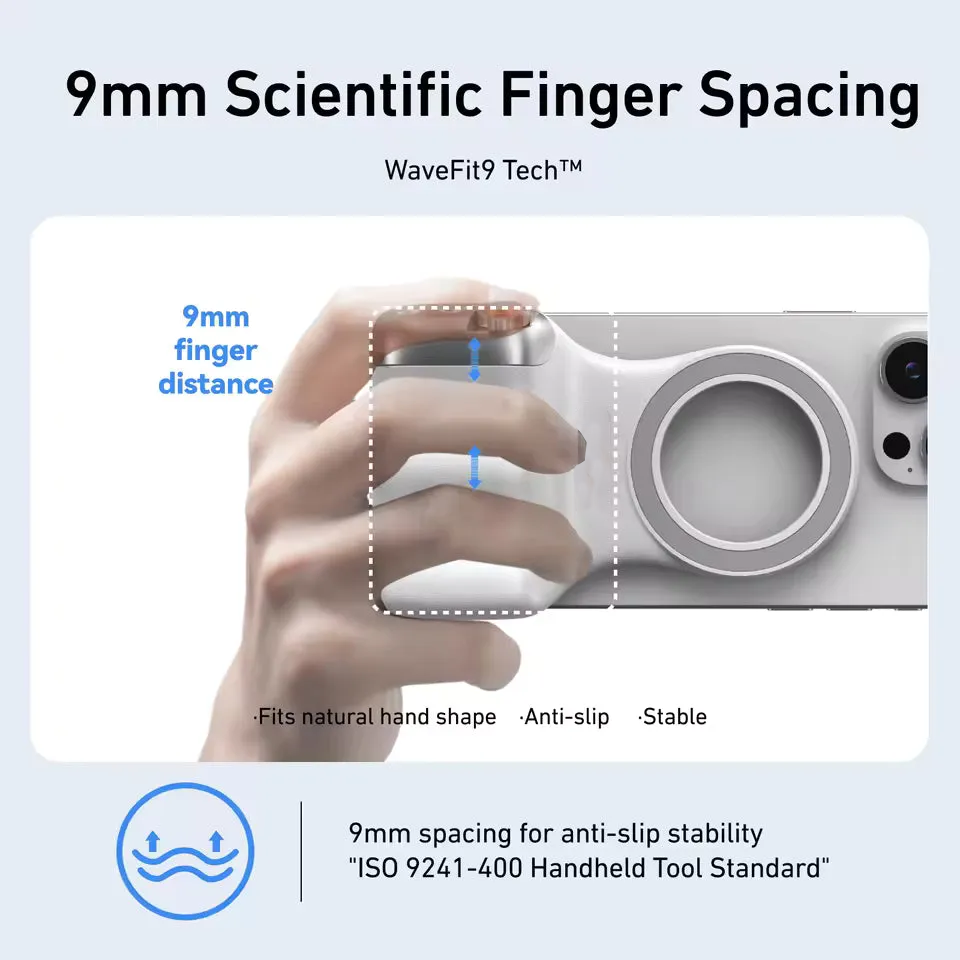 Magnetic Phone Camera Grip with Shutter