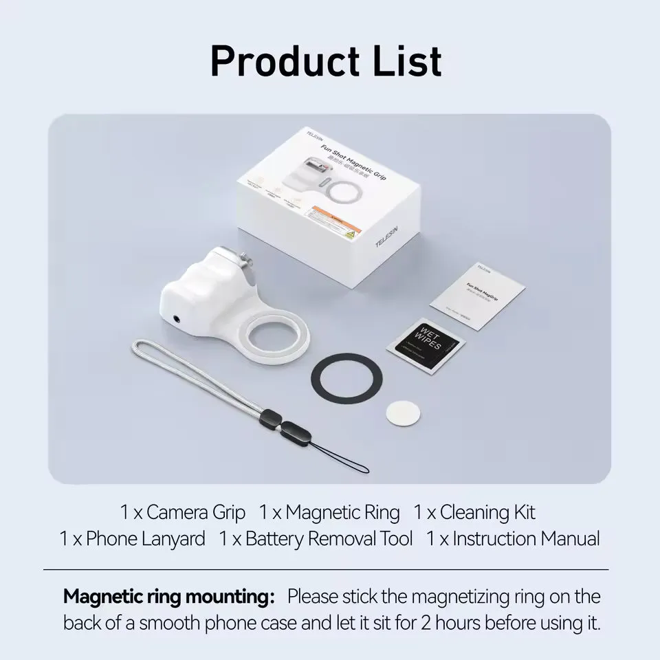 Magnetic Phone Camera Grip with Shutter