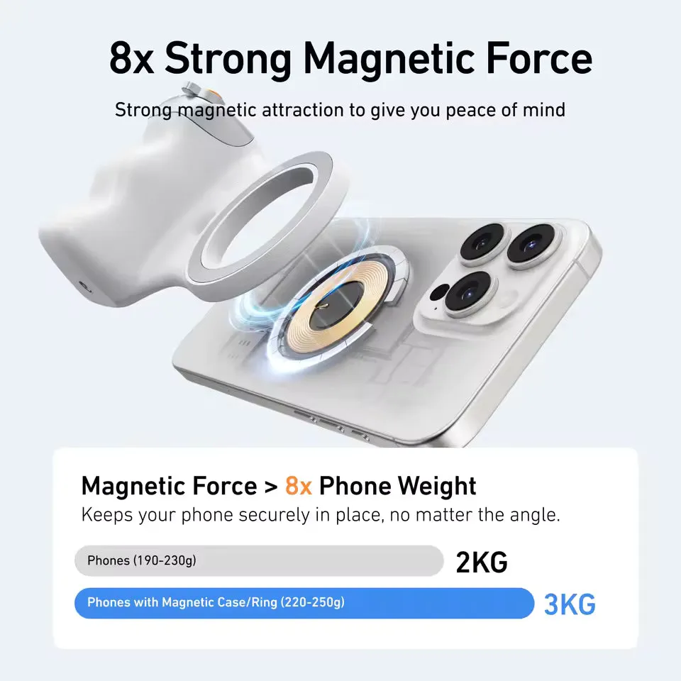 Magnetic Phone Camera Grip with Shutter