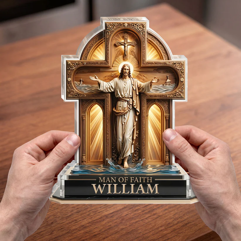 Man Of Faith | Personalized Custom Shaped Acrylic Plaque