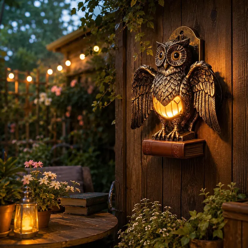 🎁Halloween Promotion 60% OFF - Vintage Owl Garden Wall Sconce