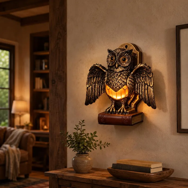 🎁Halloween Promotion 60% OFF - Vintage Owl Garden Wall Sconce