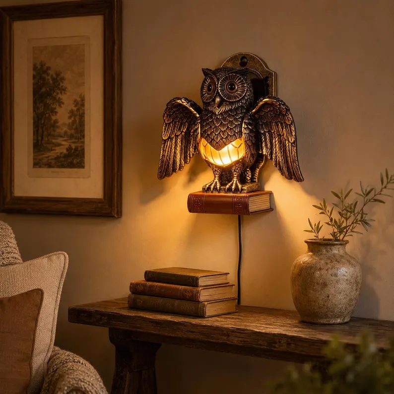 🎁Halloween Promotion 60% OFF - Vintage Owl Garden Wall Sconce