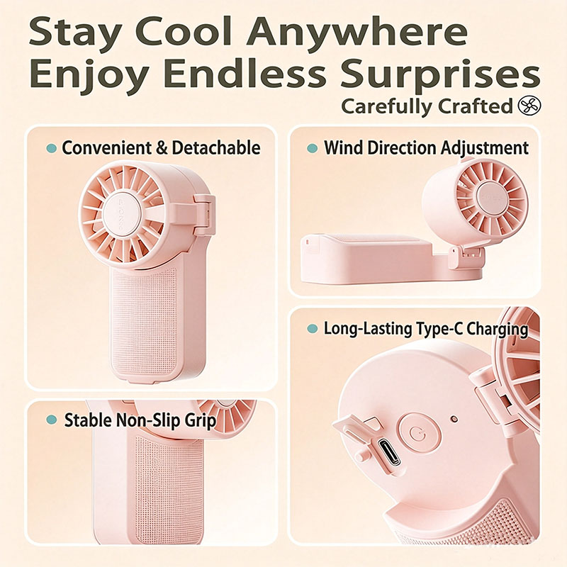 2-in-1 Water Bottle with Built-in Foldable Fan