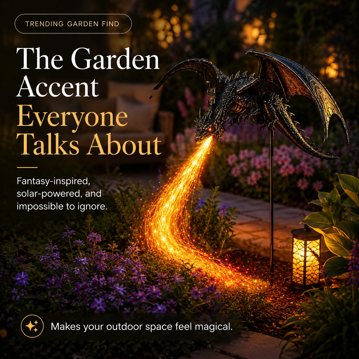 🔥 HOT SALE 49% Off 🔥 Solar Dragon Fire Garden Light