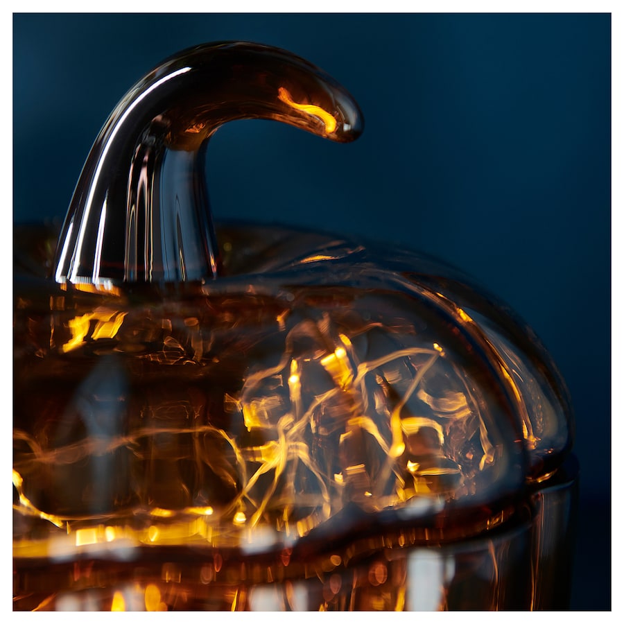 Amber Glass Pumpkin Candy Box