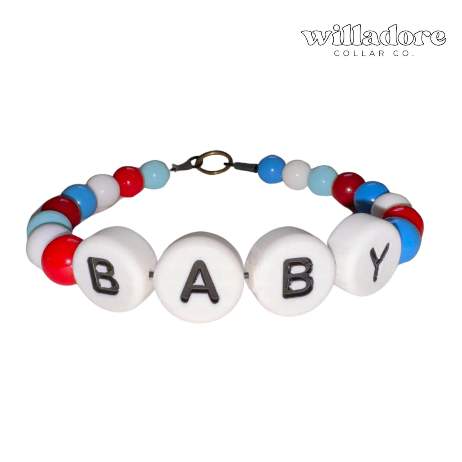 Personalized Beaded Dog Collar (Customizable)